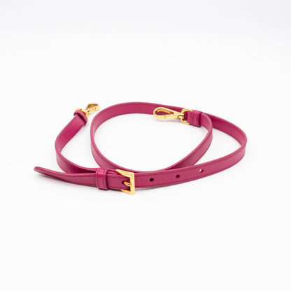 Galleria Medium Double Zip Fuxia Pink Saffiano