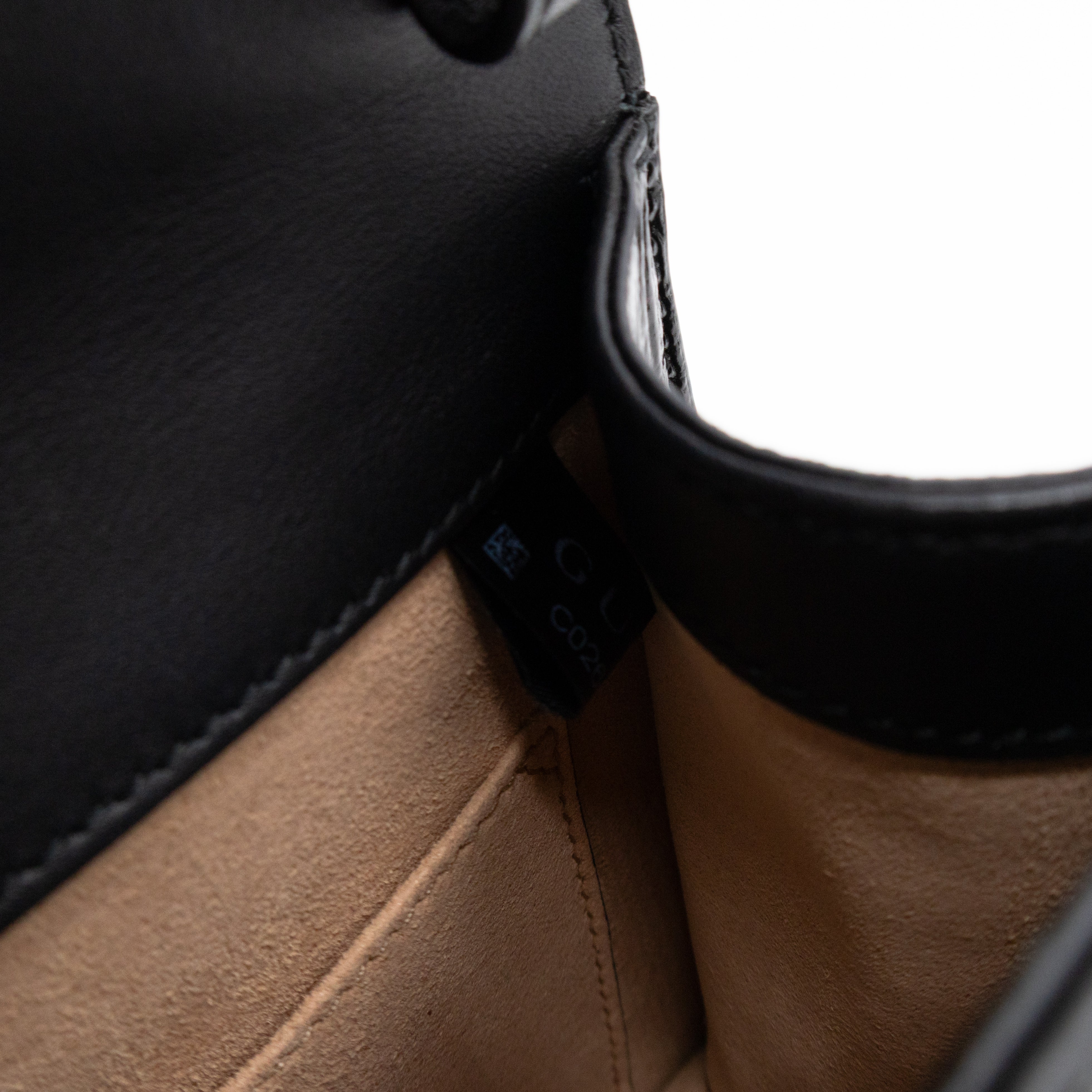 Sylvie Mini Top Handle Black Velvet Patent Leather