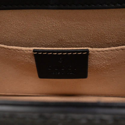 Sylvie Mini Top Handle Black Velvet Patent Leather