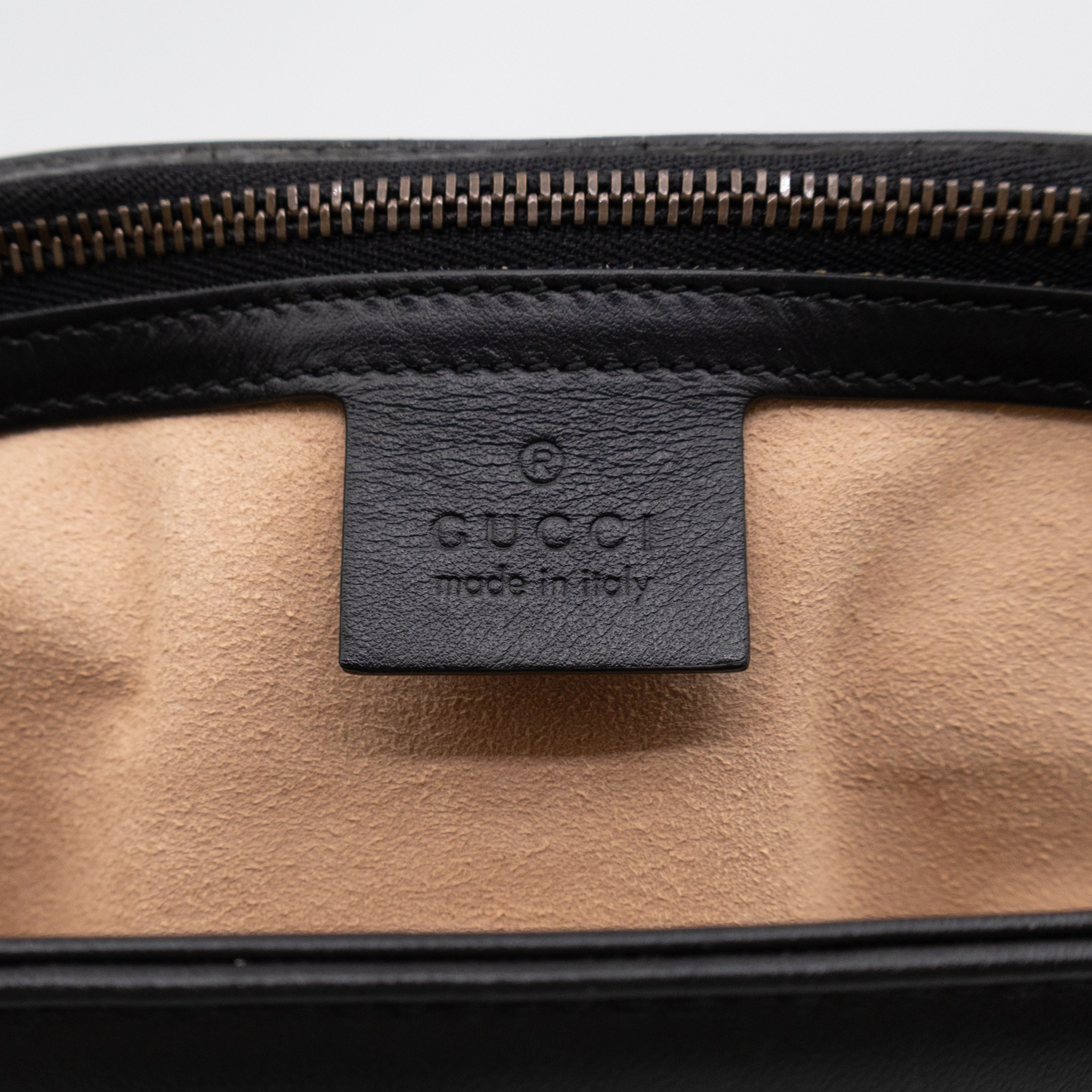 GG Marmont Large Flap Shoulder Bag Black Leather