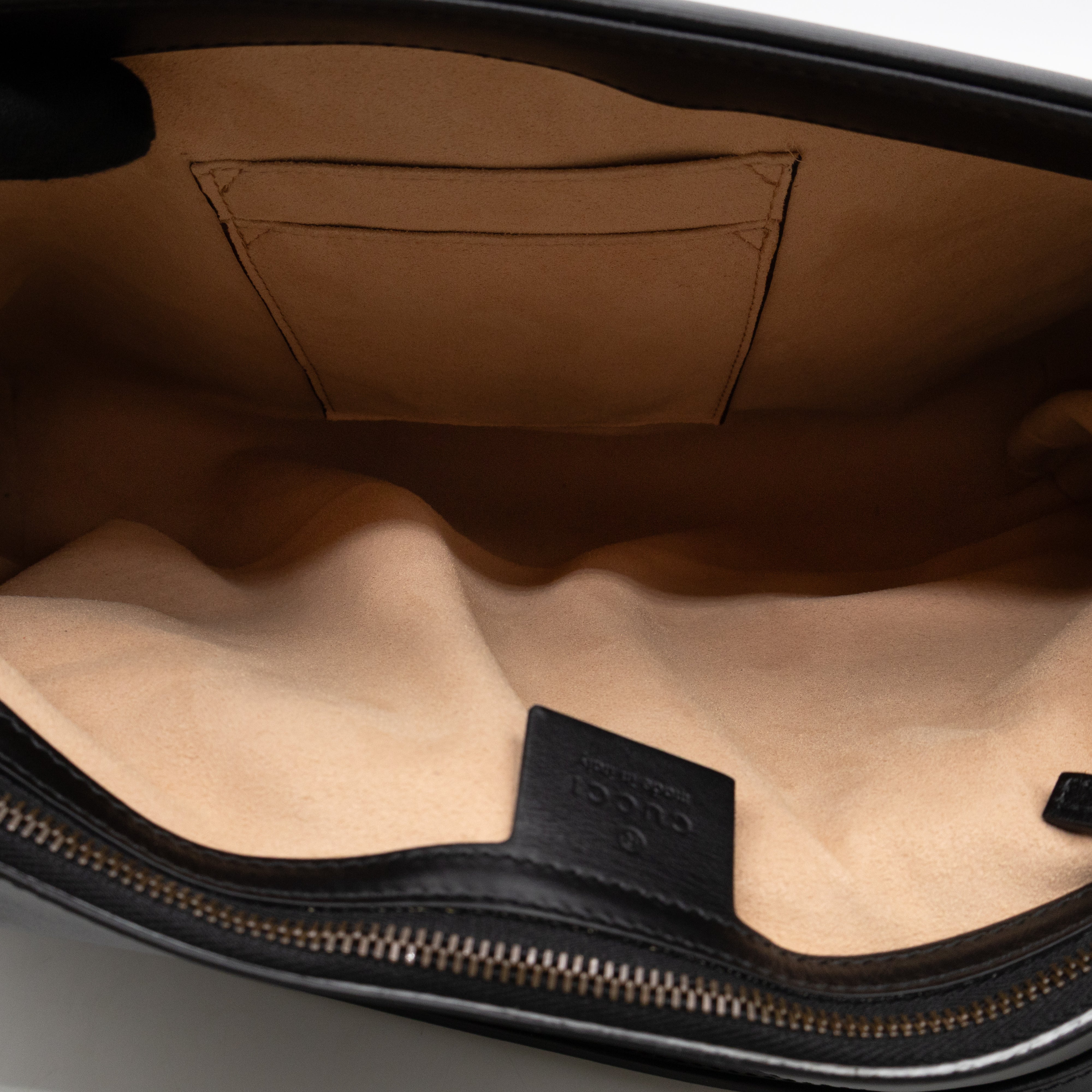 GG Marmont Large Flap Shoulder Bag Black Leather