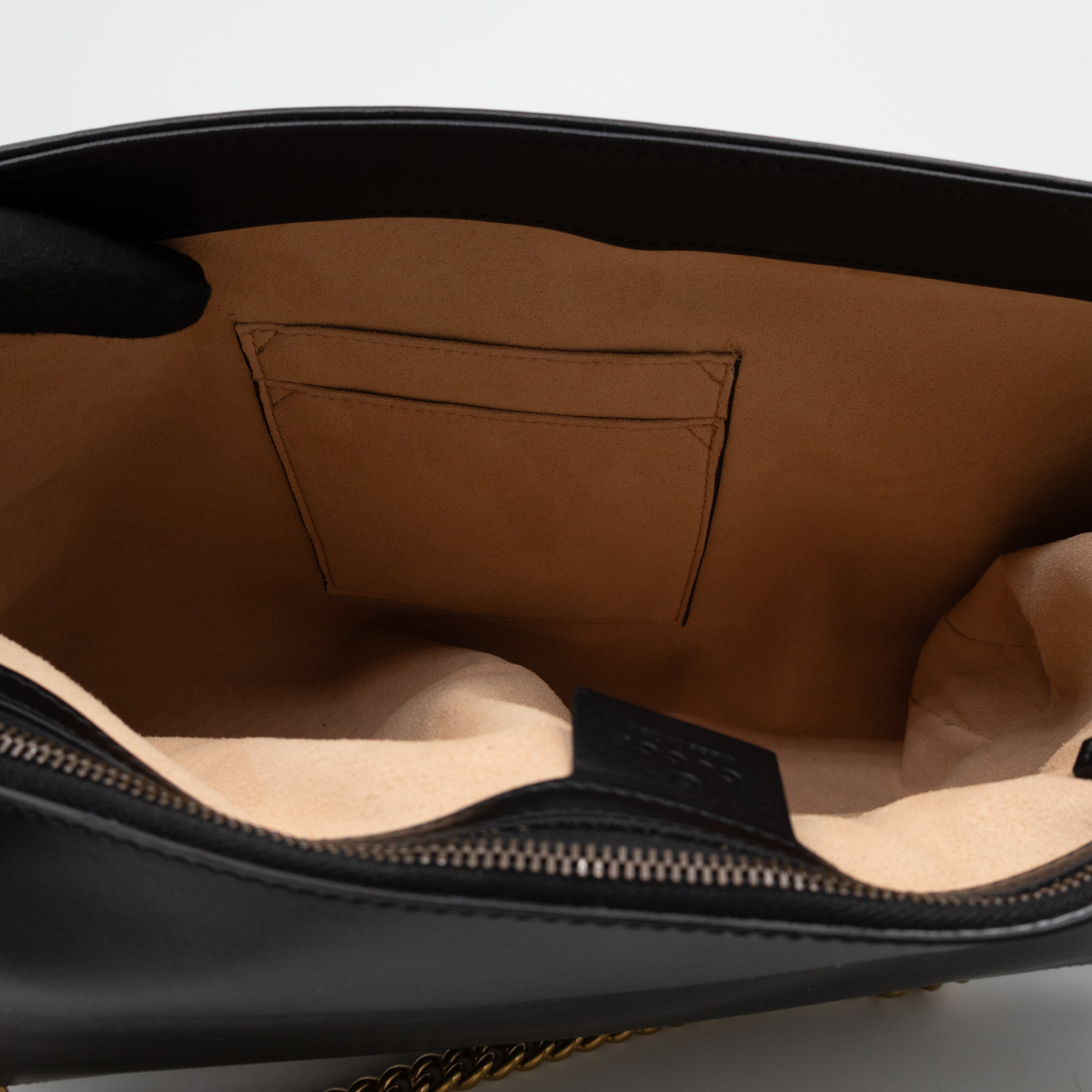 GG Marmont Large Flap Shoulder Bag Black Leather