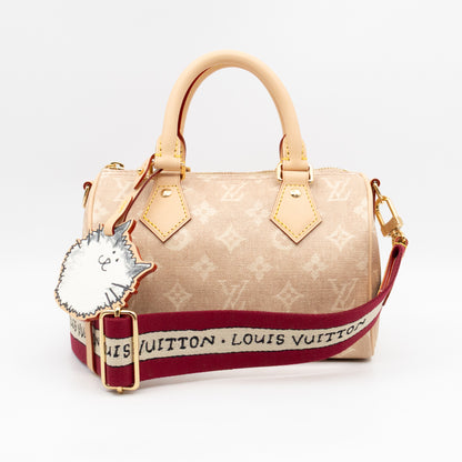 Speedy 20 Bandouliere Meowgram Canvas