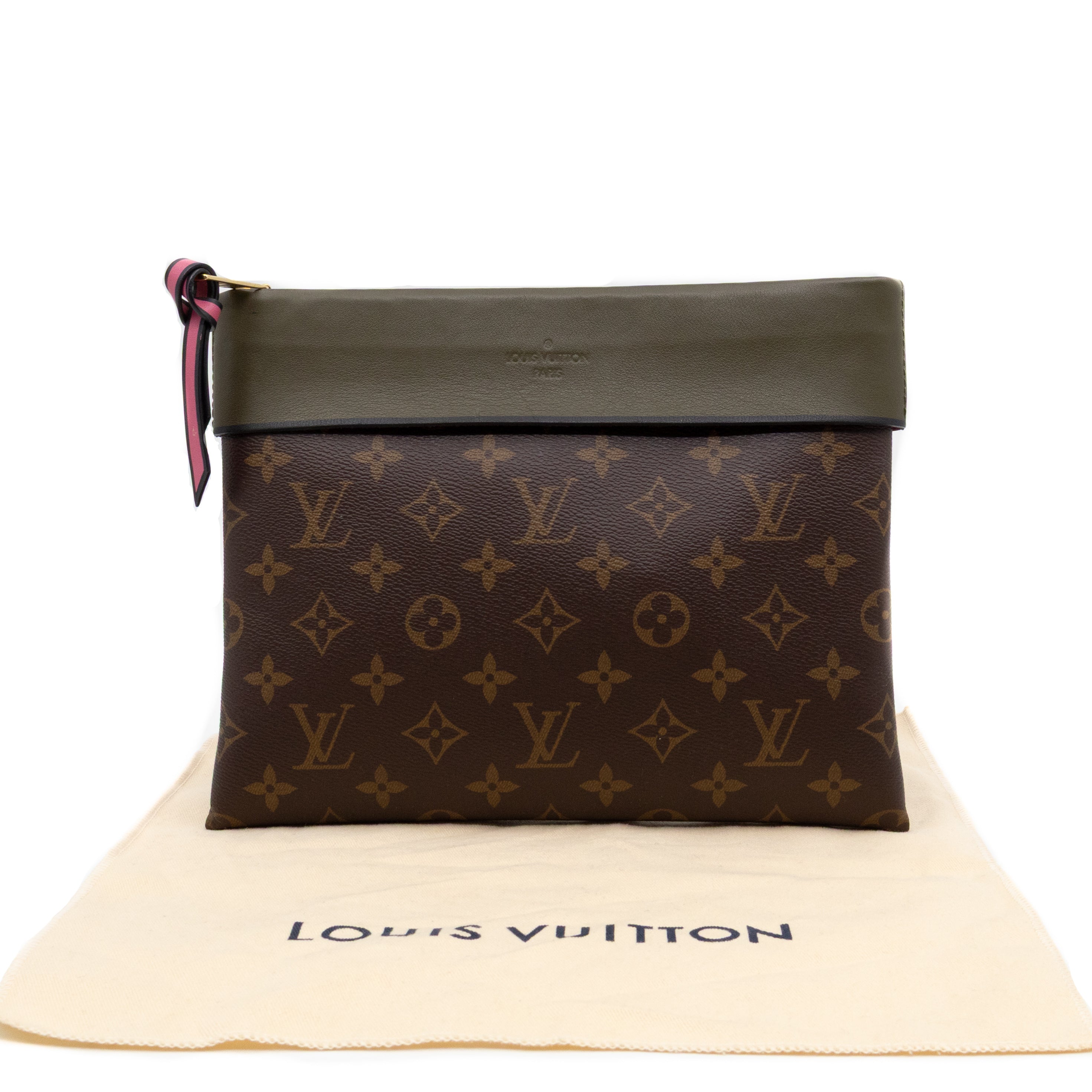 Tuileries Pochette Monogram Khaki Leather