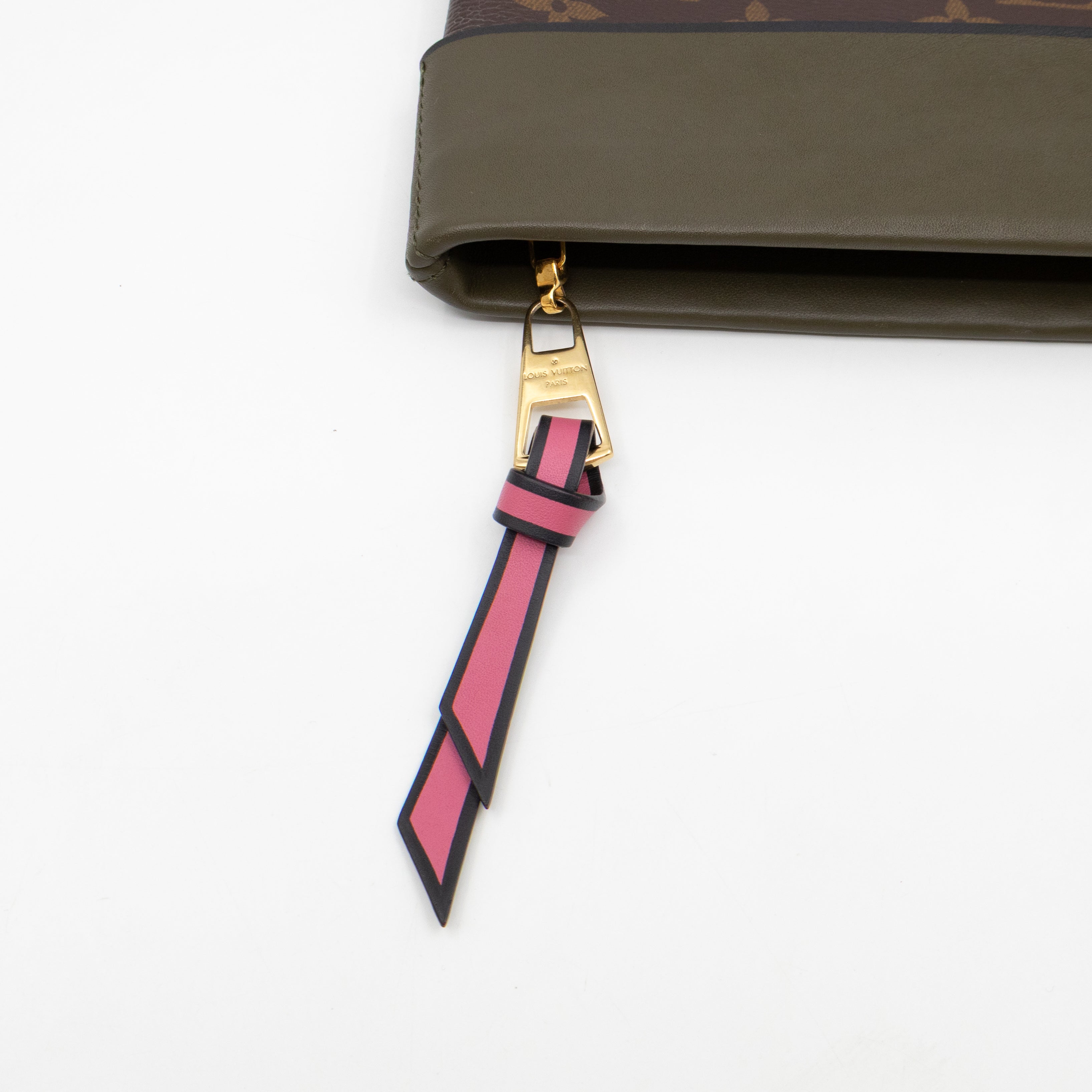 Tuileries Pochette Monogram Khaki Leather