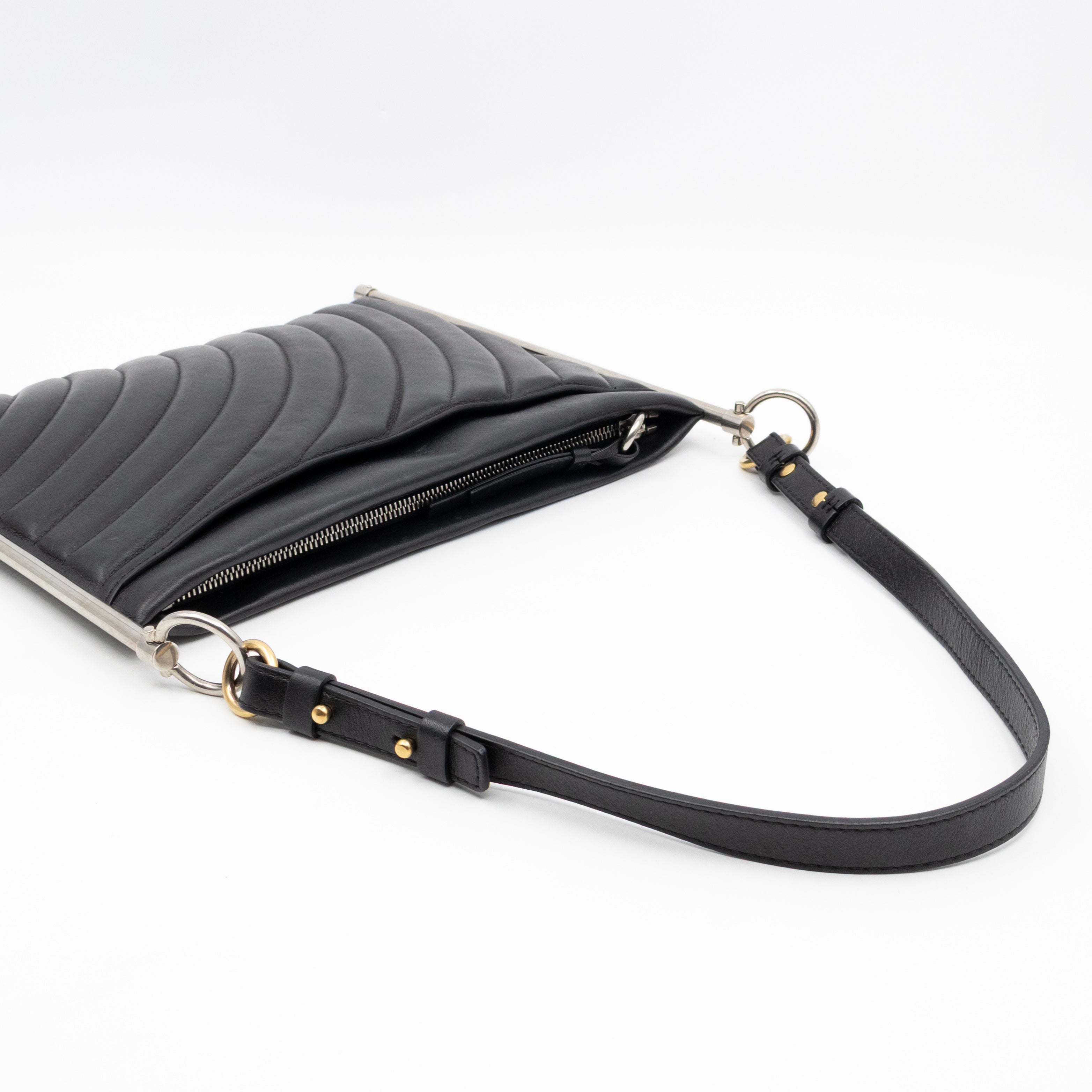 Roy Medium Crossbody Bag Black Leather