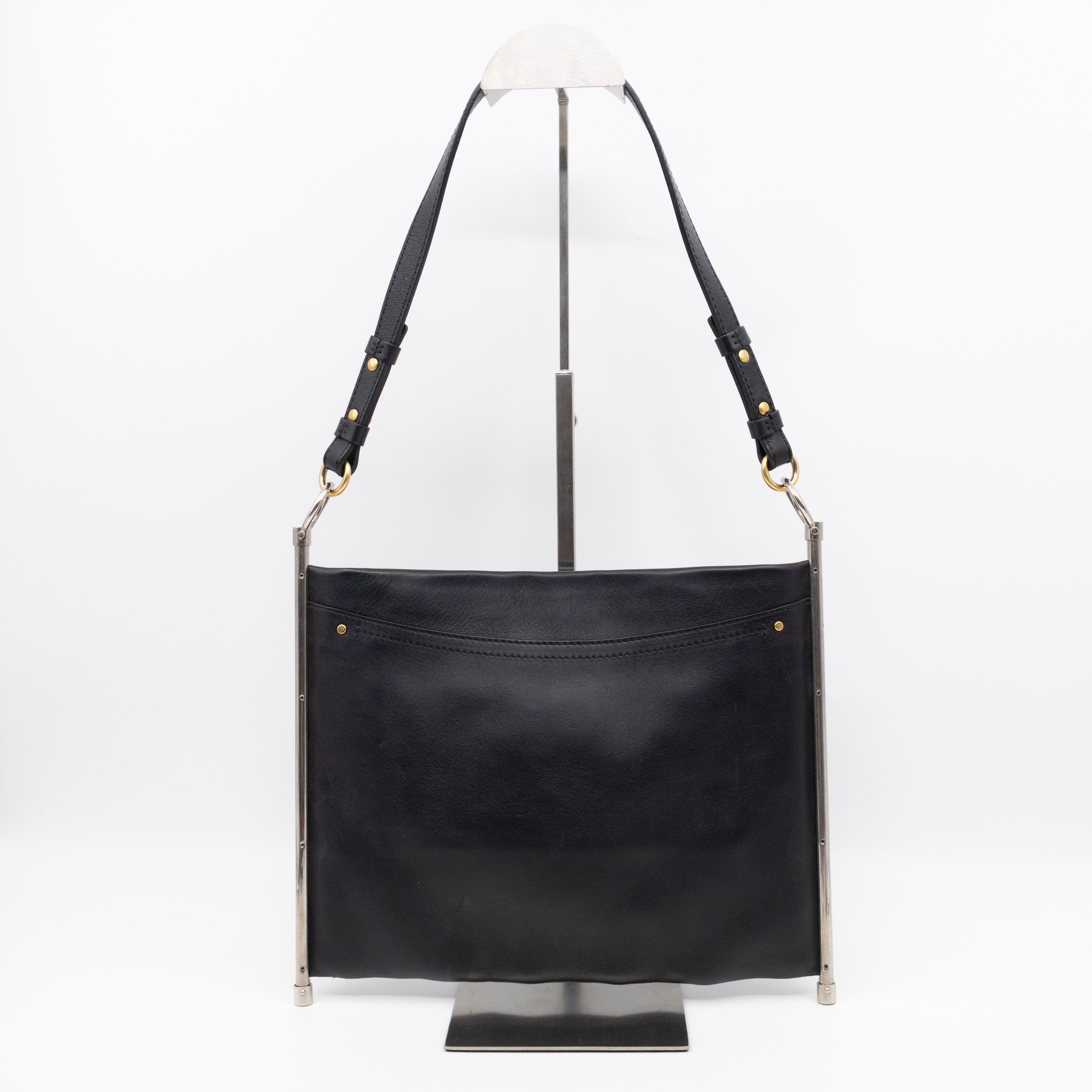 Roy Medium Crossbody Bag Black Leather