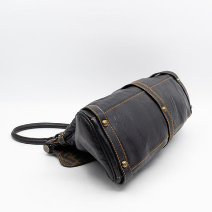 Magic Shoulder Bag Black Leather