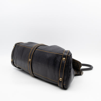 Magic Shoulder Bag Black Leather