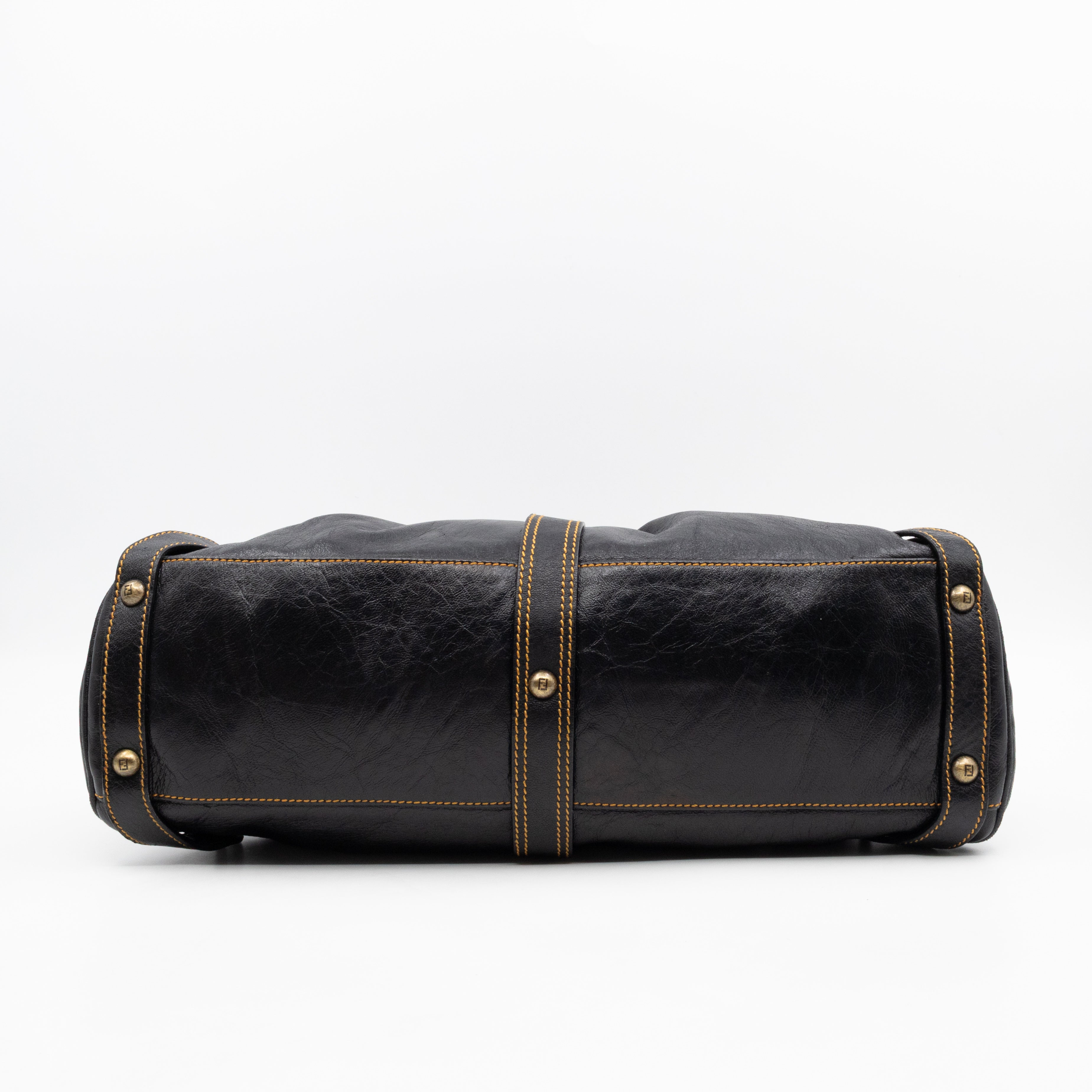 Magic Shoulder Bag Black Leather