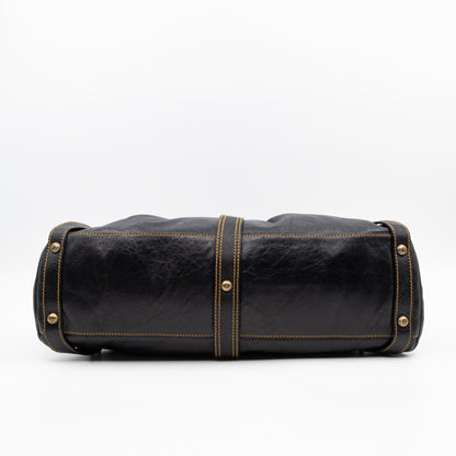 Magic Shoulder Bag Black Leather