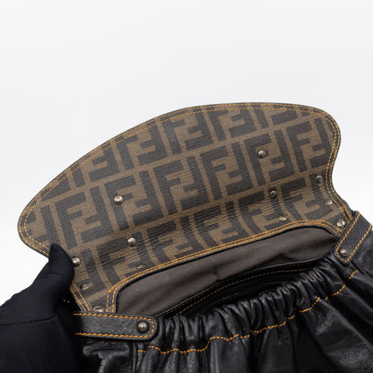 Magic Shoulder Bag Black Leather