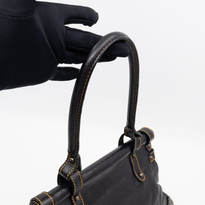 Magic Shoulder Bag Black Leather