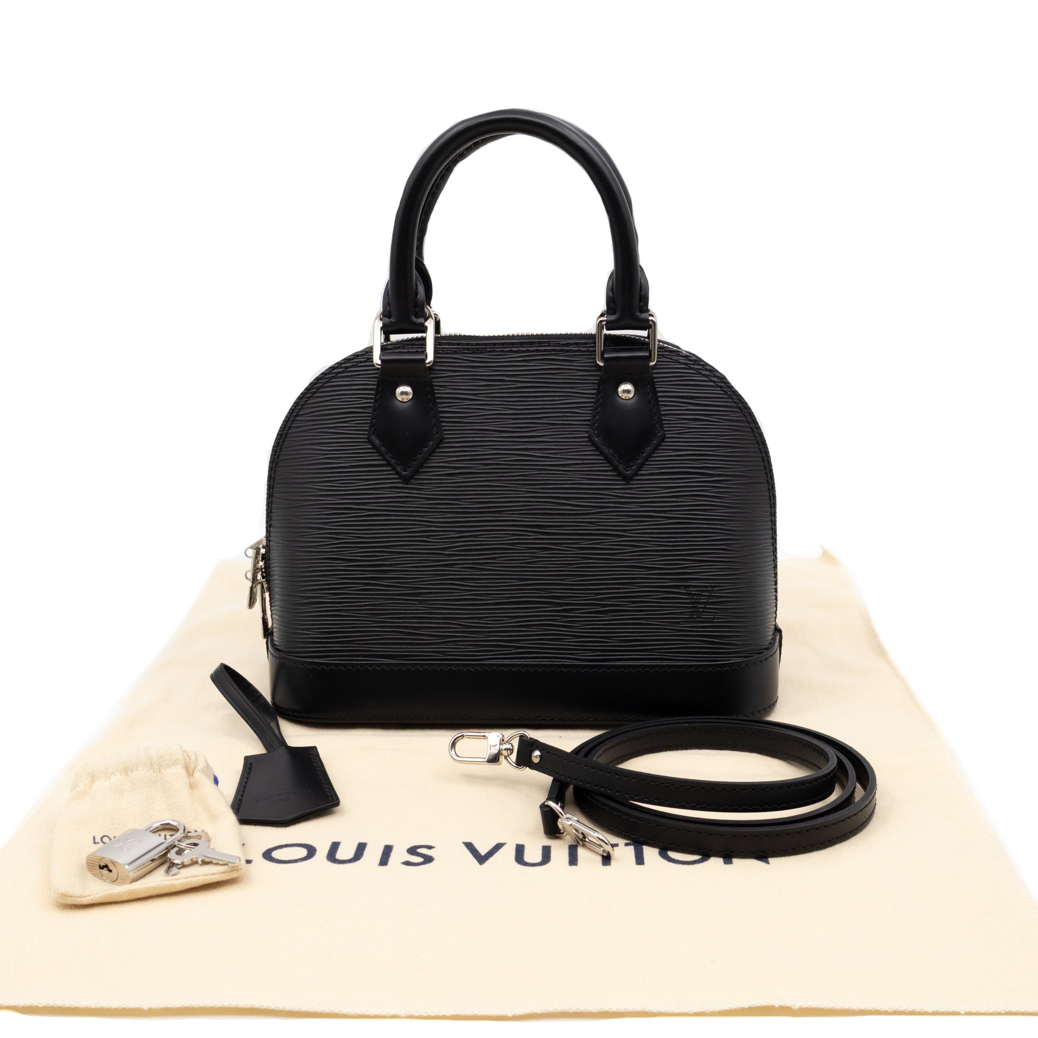 Alma BB Black Epi Leather