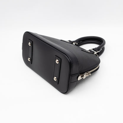 Alma BB Black Epi Leather