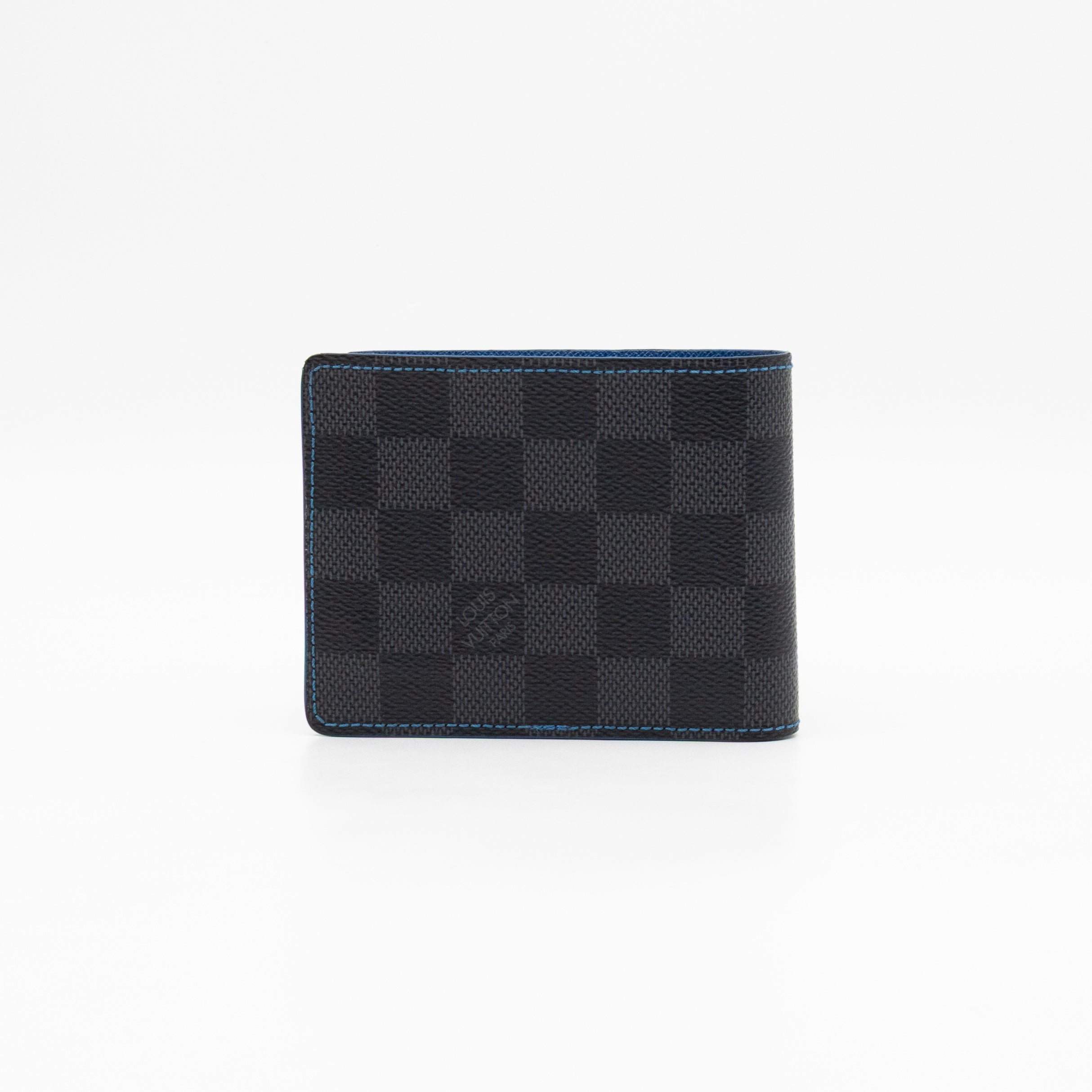 Slender Wallet Damier Graphite Bleu