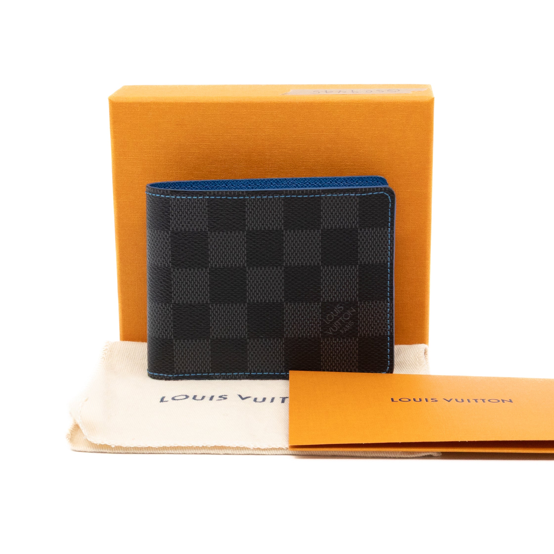 Slender Wallet Damier Graphite Bleu