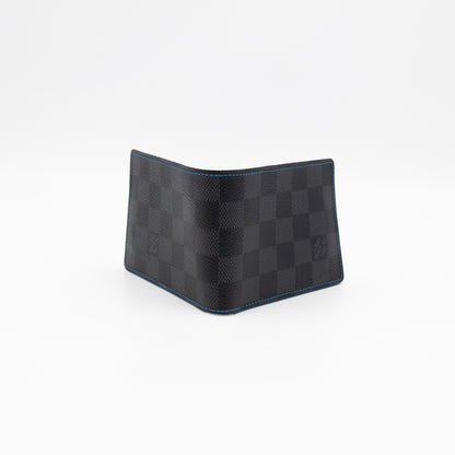 Slender Wallet Damier Graphite Bleu