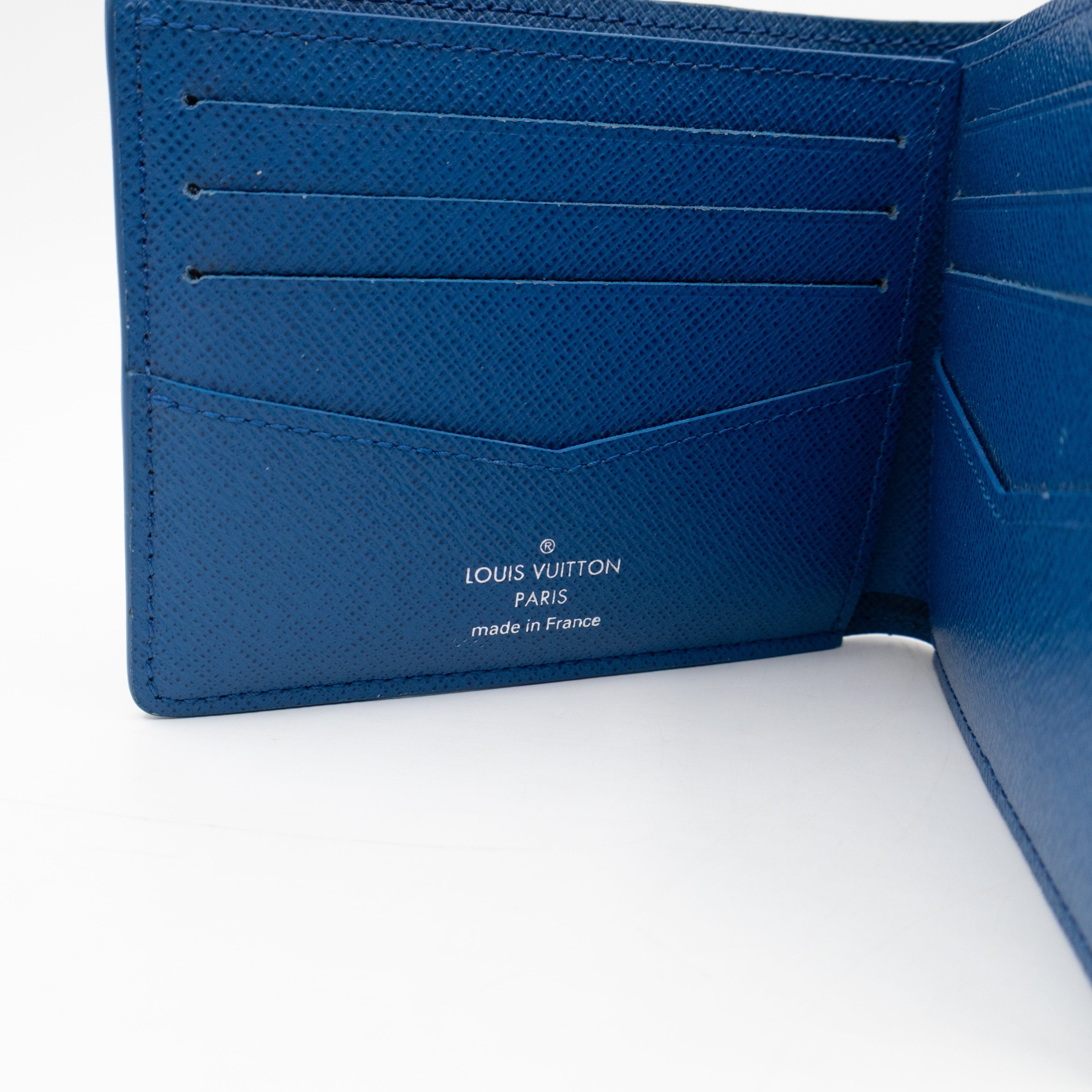 Slender Wallet Damier Graphite Bleu