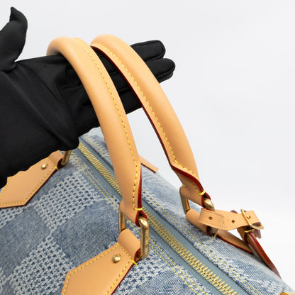 Speedy 40 Bandouliere Blue Damier Denim 3D