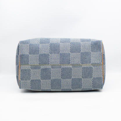 Speedy 40 Bandouliere Blue Damier Denim 3D