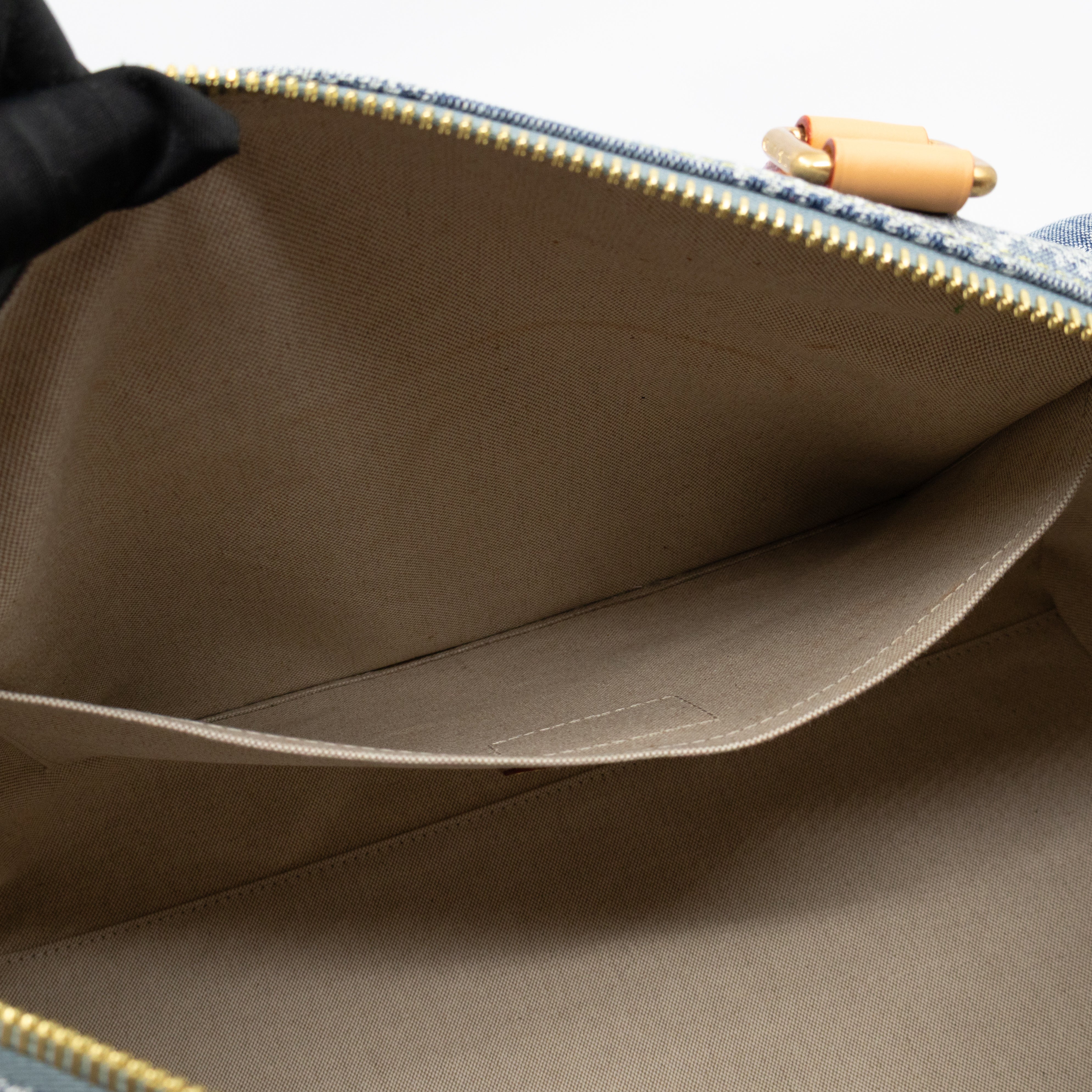 Speedy 40 Bandouliere Blue Damier Denim 3D