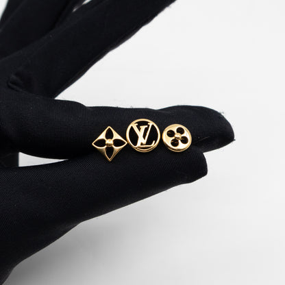 Crazy In Lock Earrings Set Gold