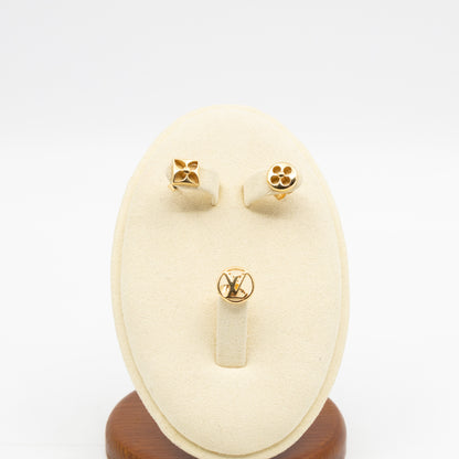 Crazy In Lock Earrings Set Gold