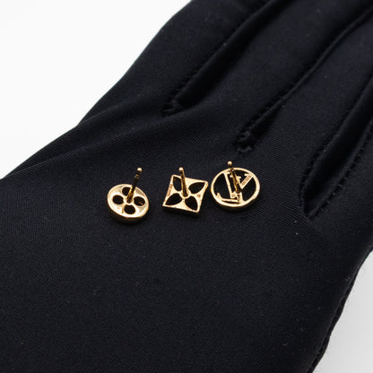 Crazy In Lock Earrings Set Gold