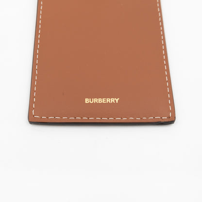 Luggage Tag House Check Brown Leather