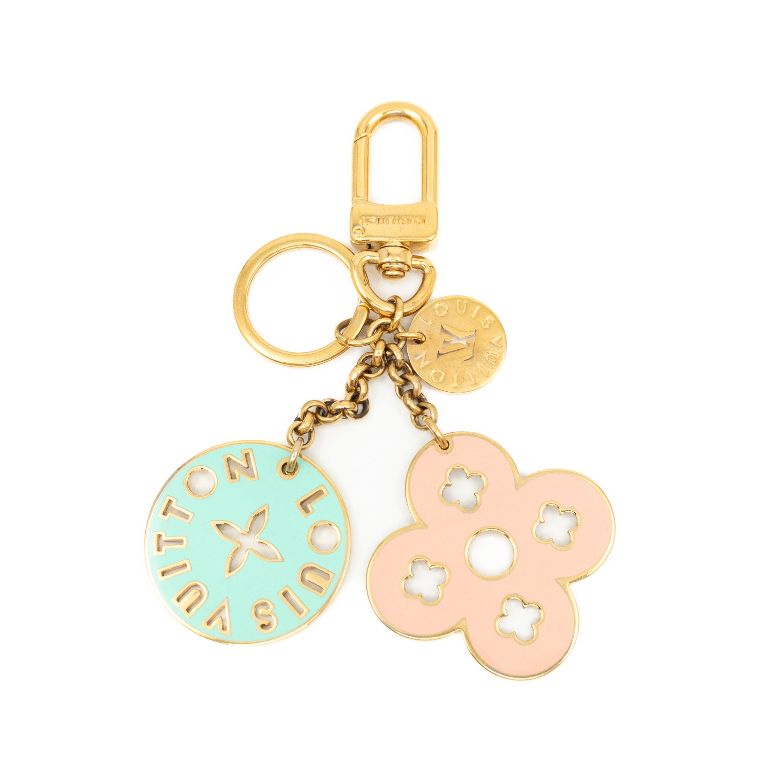 Looping Fleur Pastel Key Charm