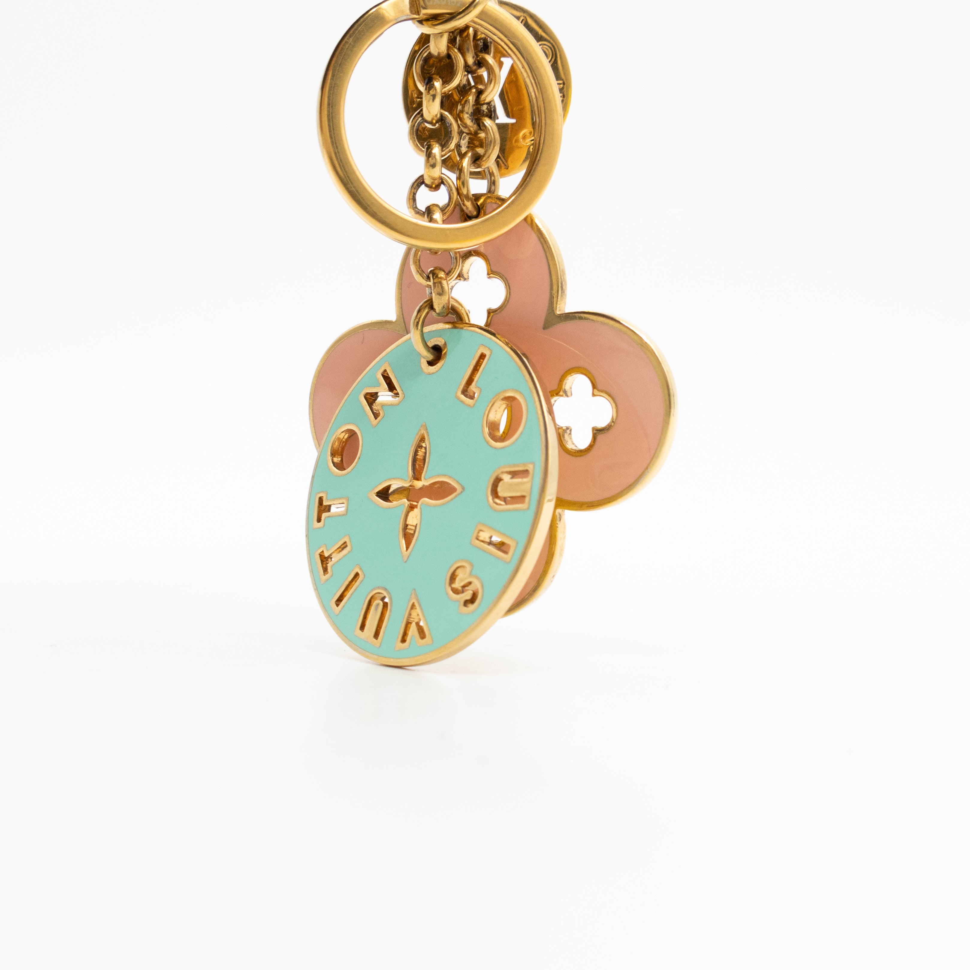 Looping Fleur Pastel Key Charm