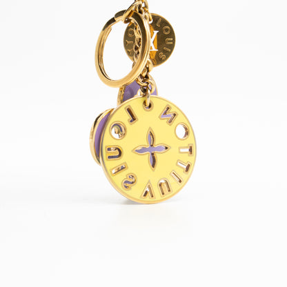 Looping Fleur Pastel Key Charm