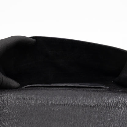 Lutetia Flap Clutch Black Glossy Calfskin