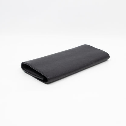 Lutetia Flap Clutch Black Glossy Calfskin