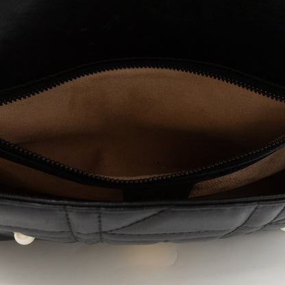GG Marmont Medium Flap Bag Pearls Black Matelasse Leather