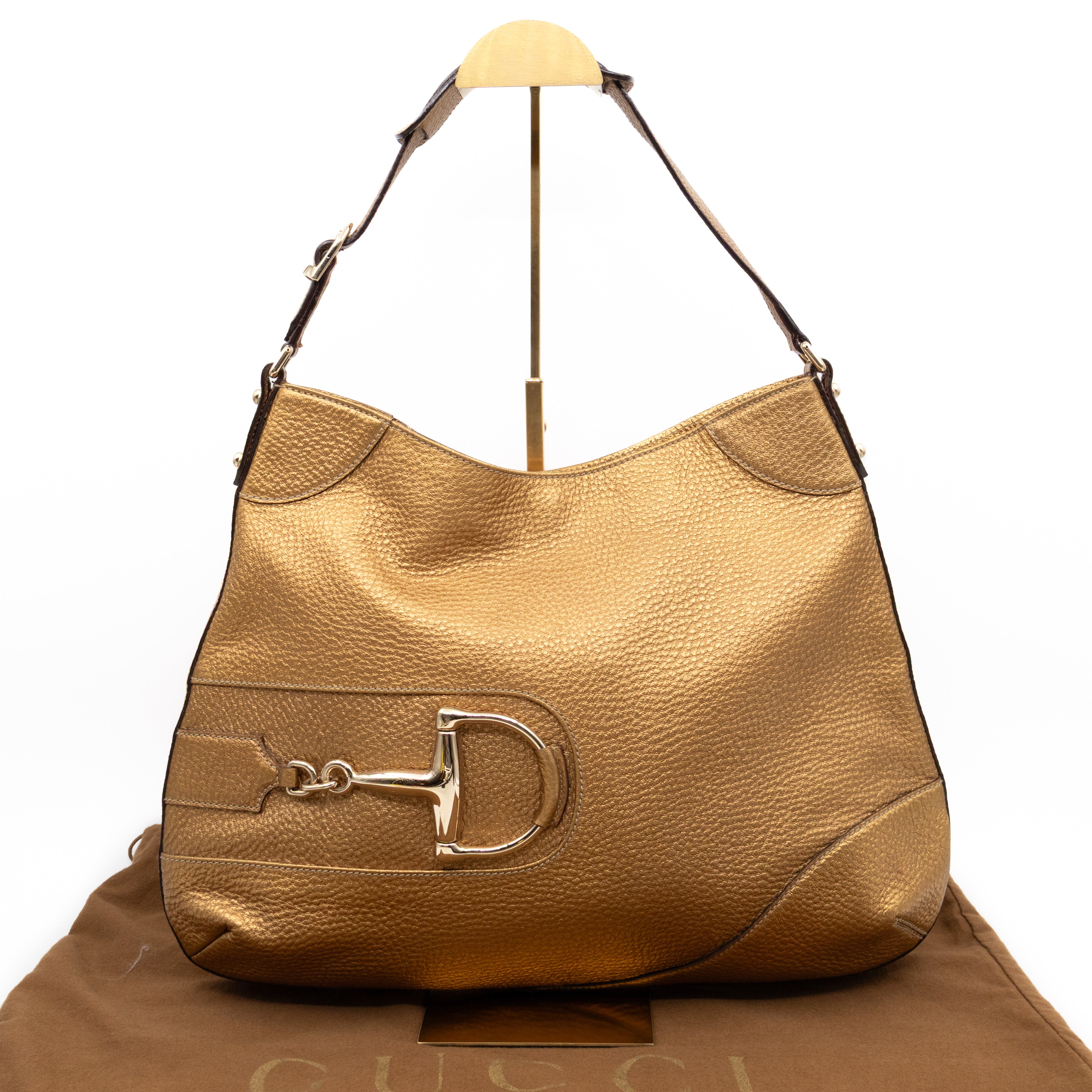 Hasler Horsebit Hobo Bronze Metallic Leather