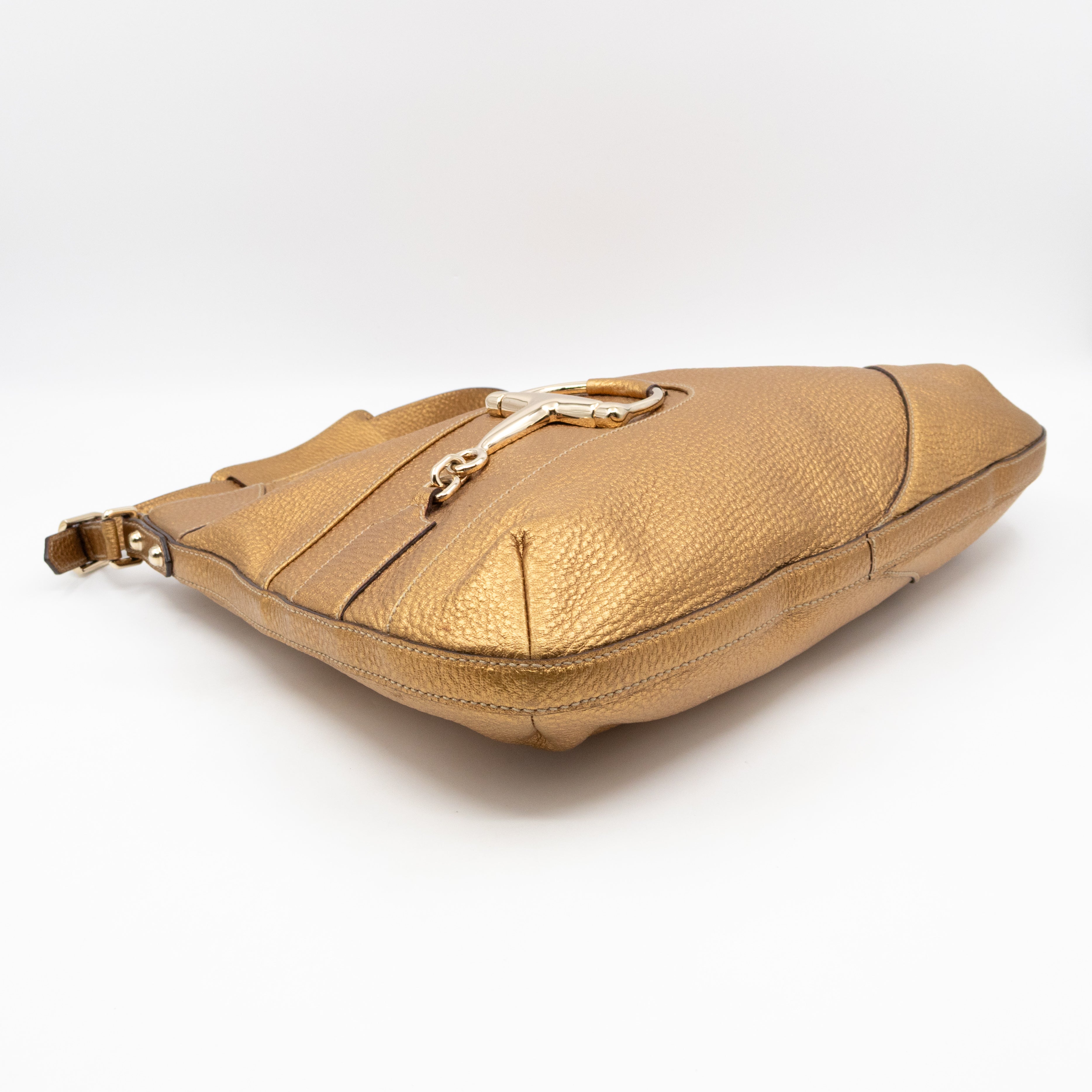 Hasler Horsebit Hobo Bronze Metallic Leather