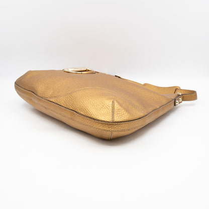 Hasler Horsebit Hobo Bronze Metallic Leather