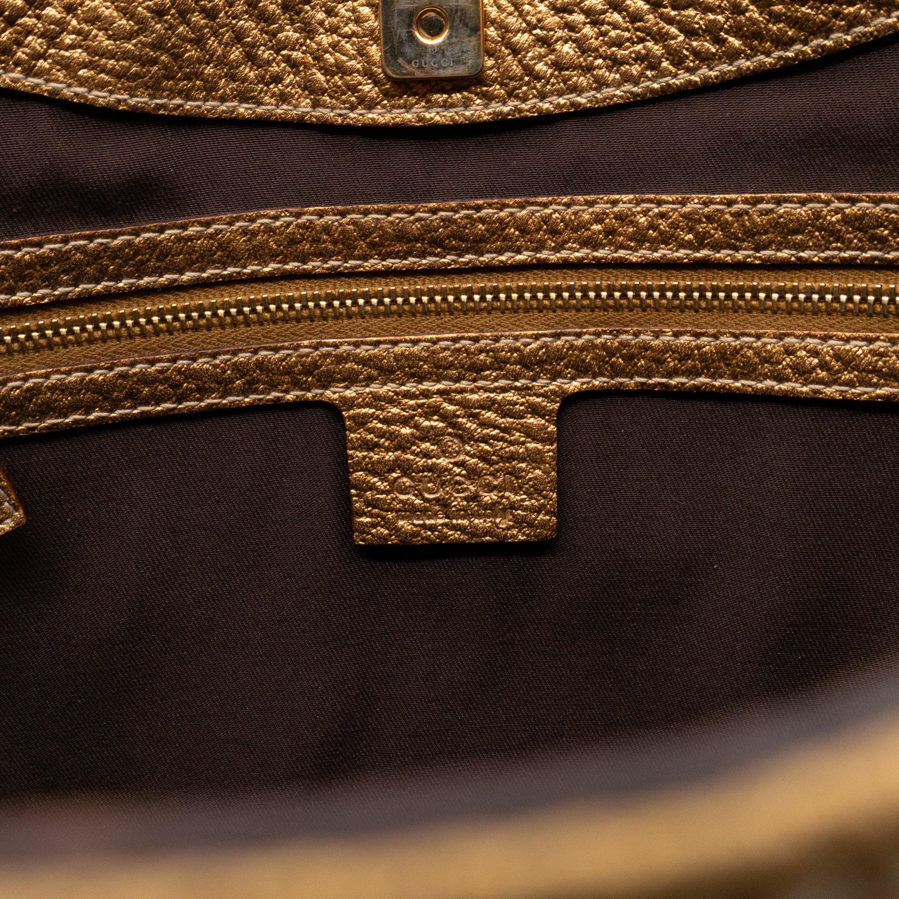 Hasler Horsebit Hobo Bronze Metallic Leather