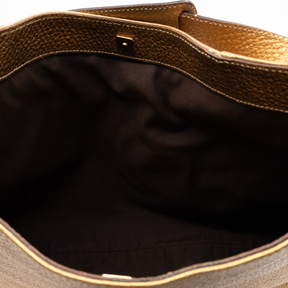 Hasler Horsebit Hobo Bronze Metallic Leather