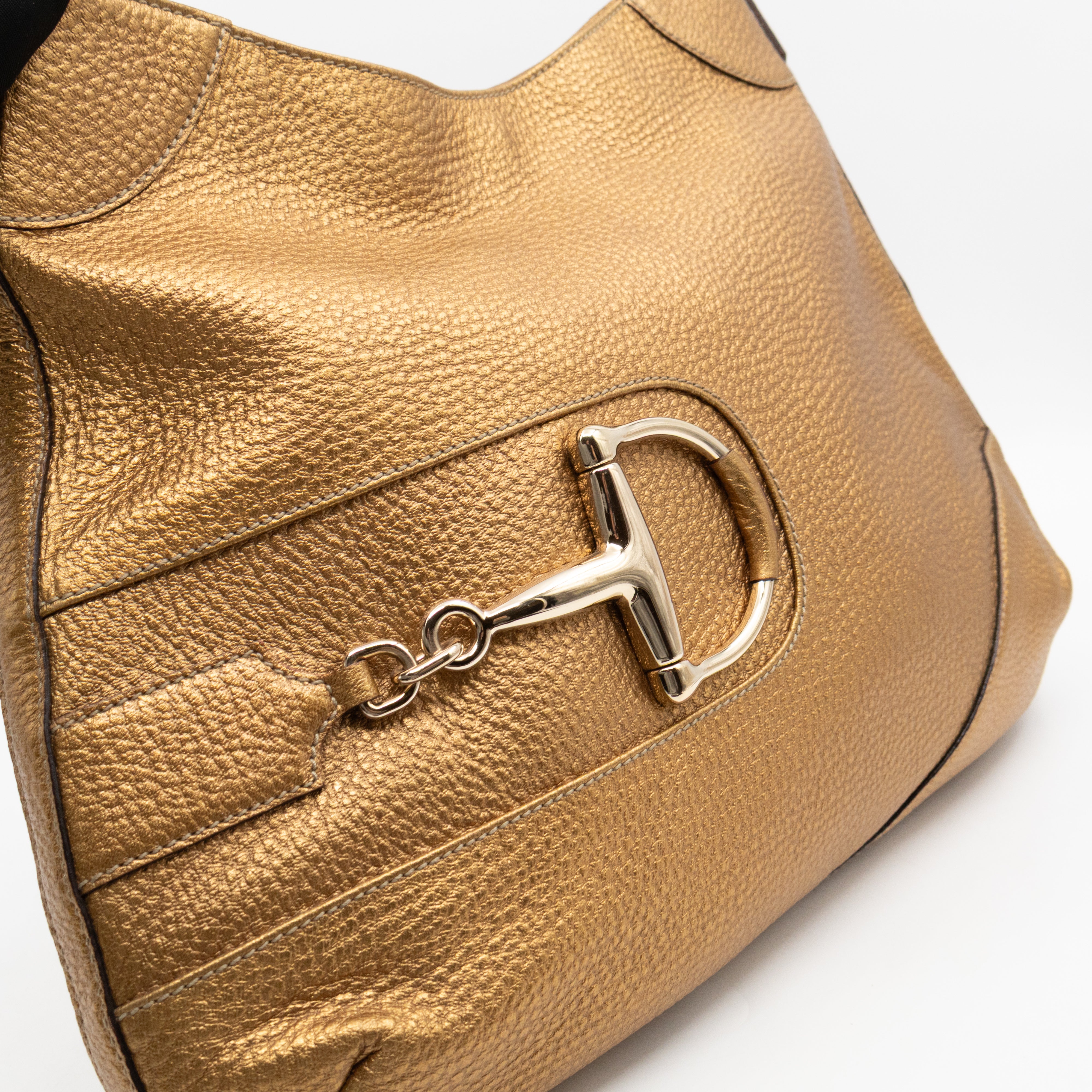 Hasler Horsebit Hobo Bronze Metallic Leather