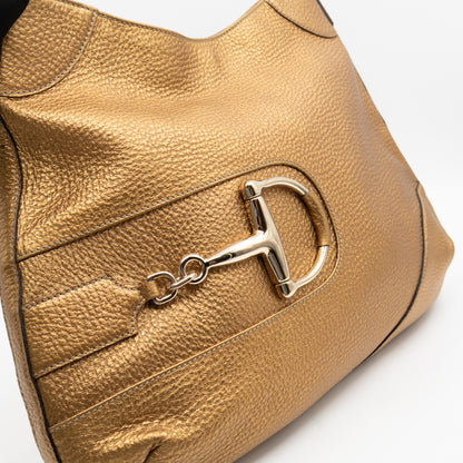 Hasler Horsebit Hobo Bronze Metallic Leather