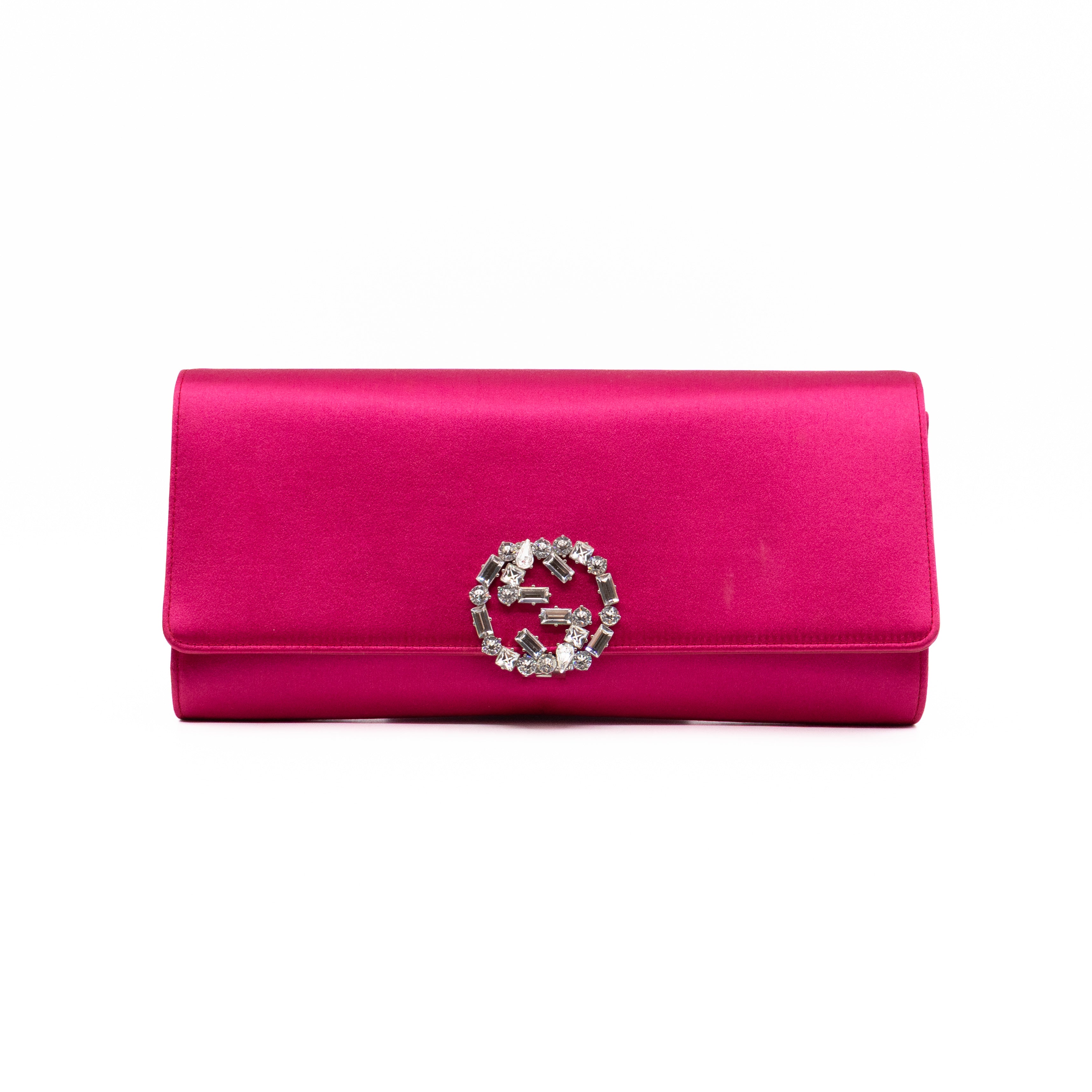 Broadway Clutch Pink Satin with Crystals