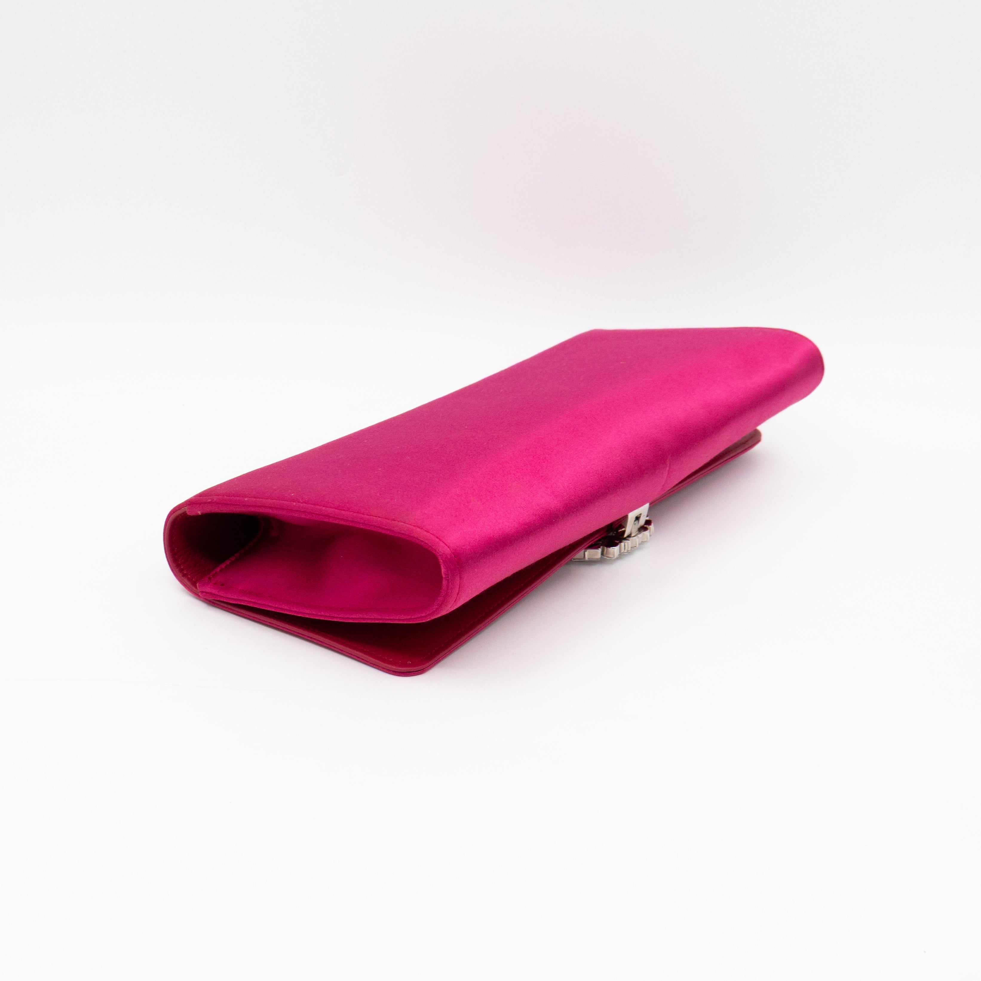 Broadway Clutch Pink Satin with Crystals