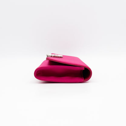 Broadway Clutch Pink Satin with Crystals