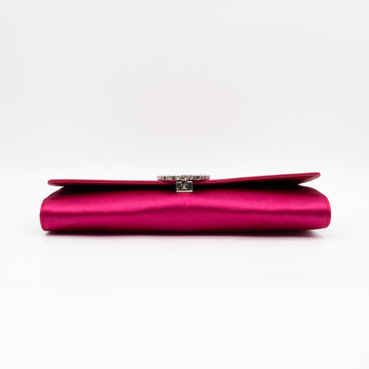 Broadway Clutch Pink Satin with Crystals