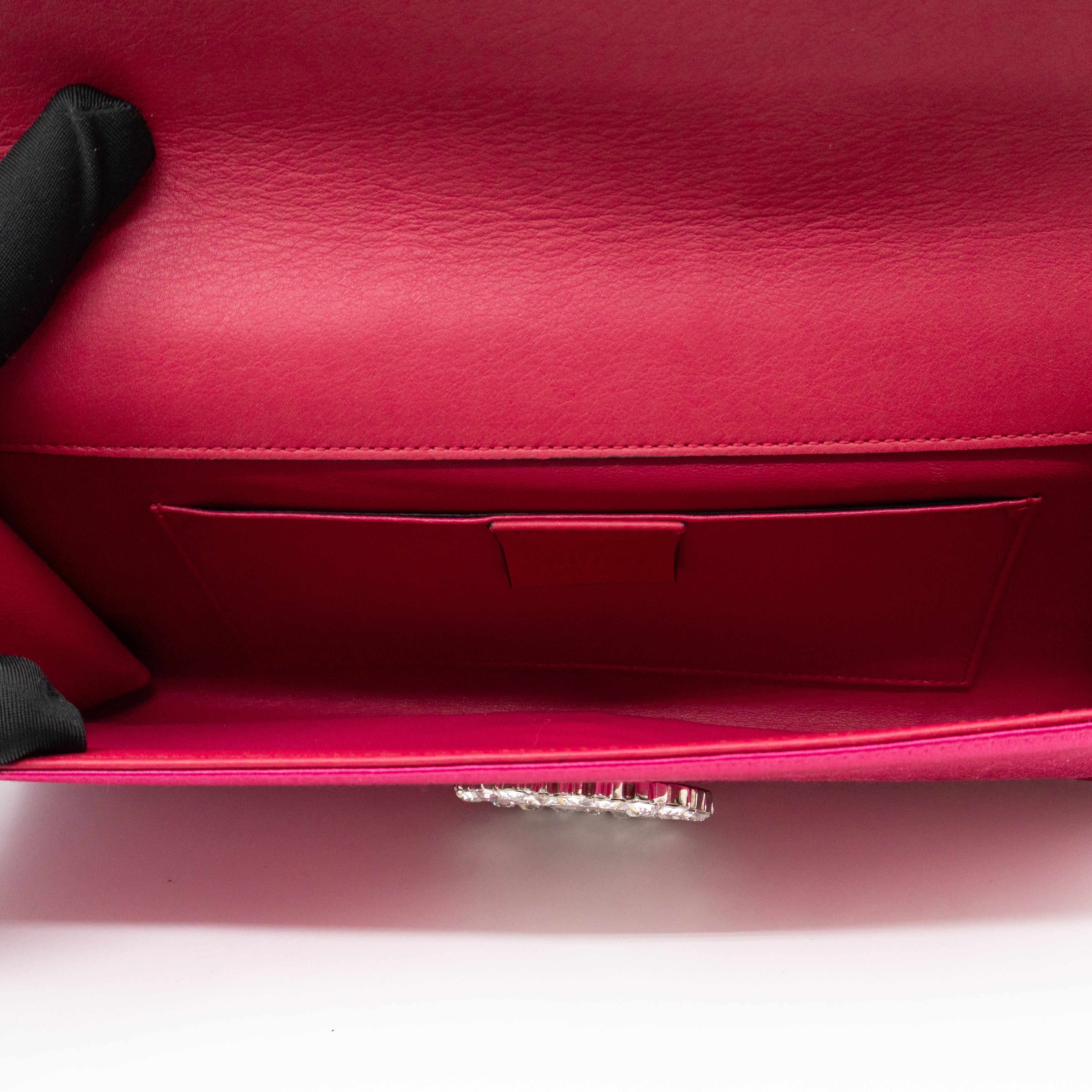 Broadway Clutch Pink Satin with Crystals