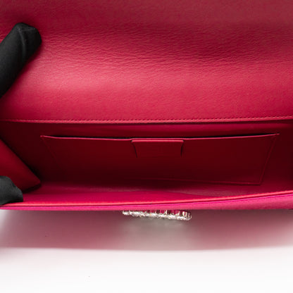 Broadway Clutch Pink Satin with Crystals