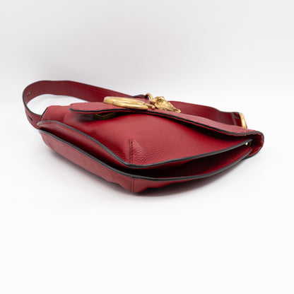 GG Marmont Flap Animalier Shoulder Bag Red Leather